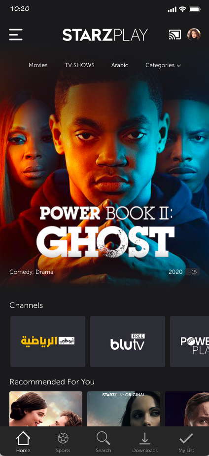 STARZPlay — Navigation Overhaul